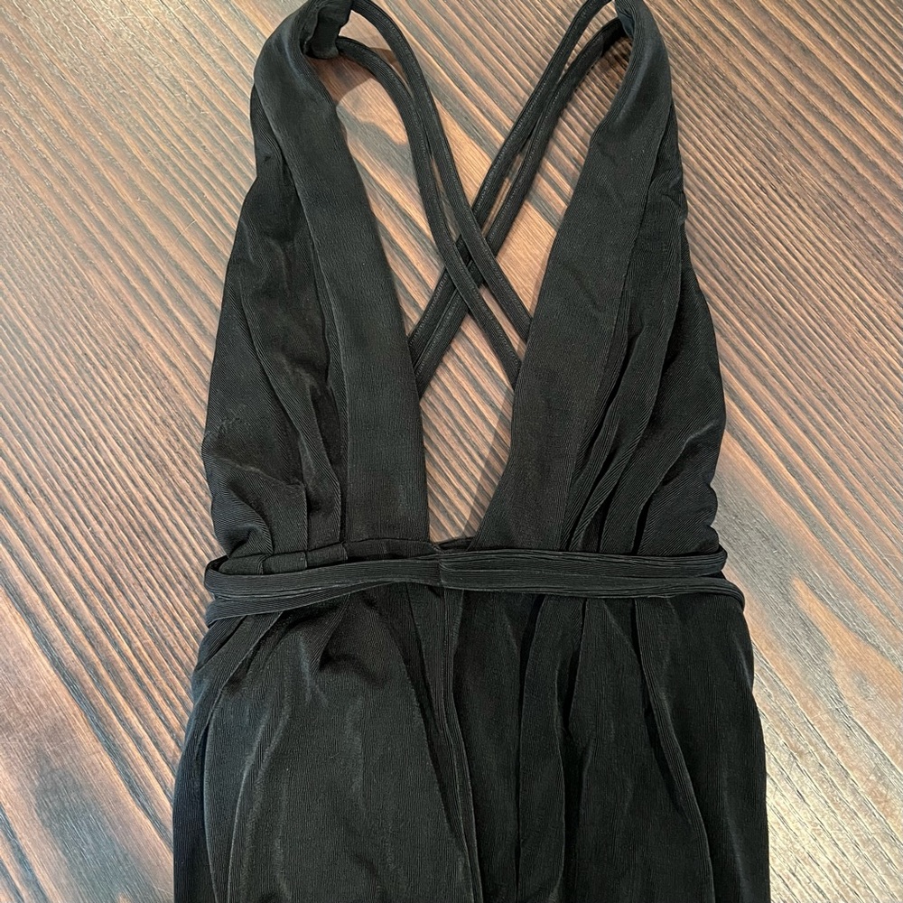 Free People New York Nights Black Midi Dress Size XS